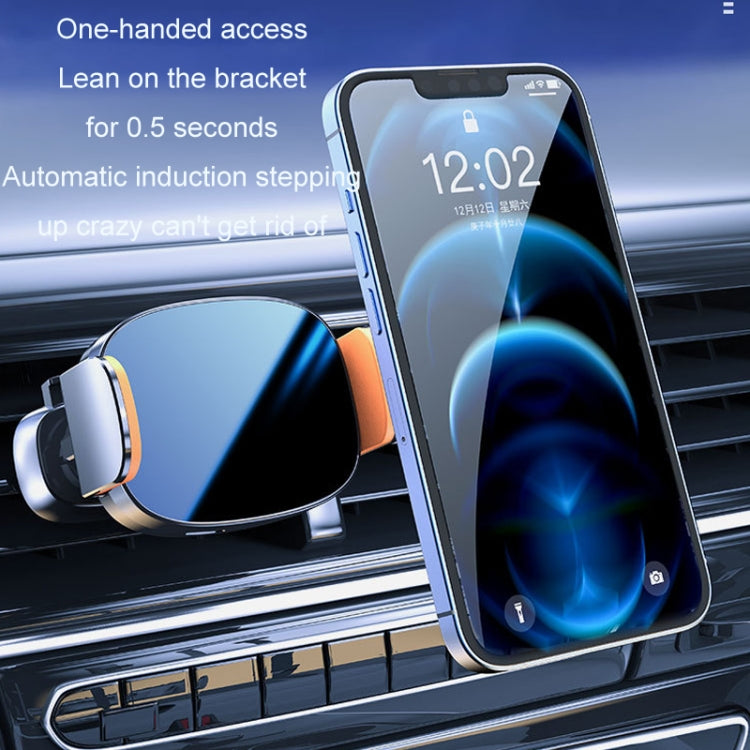 15W Wireless Fast Charging Car Wind Outlet Navigation Mobile Phone Holder, Color: