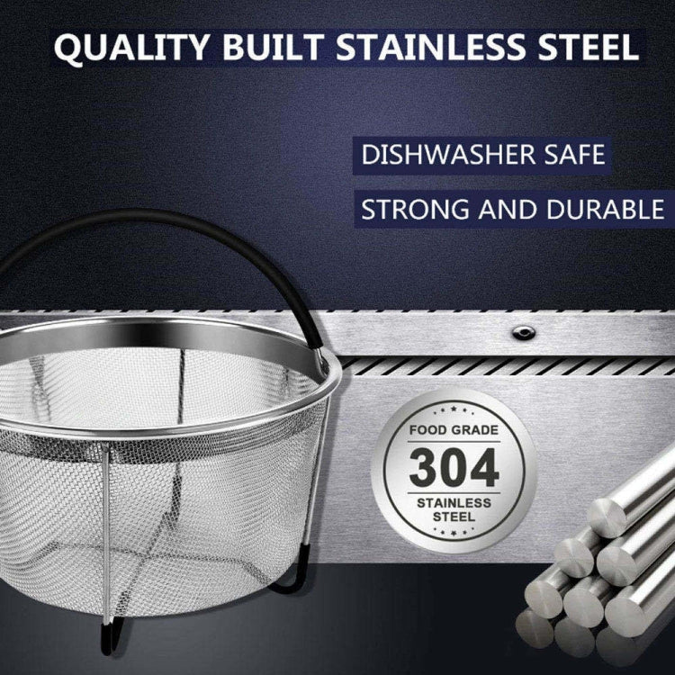6QT 304 Stainless Steel Steamer Basket Instant Pot Accessories Instant Cooker Draining Steam Basket