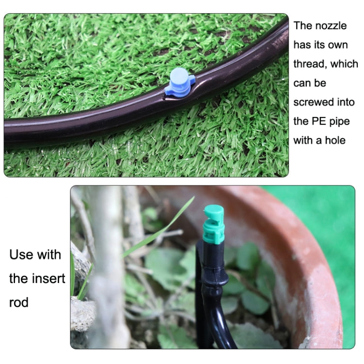 100pcs YK8510 Refraction Atomization Simple Micro-sprinkler PE Pipe Irrigation Nozzle(Color Random Delivery)