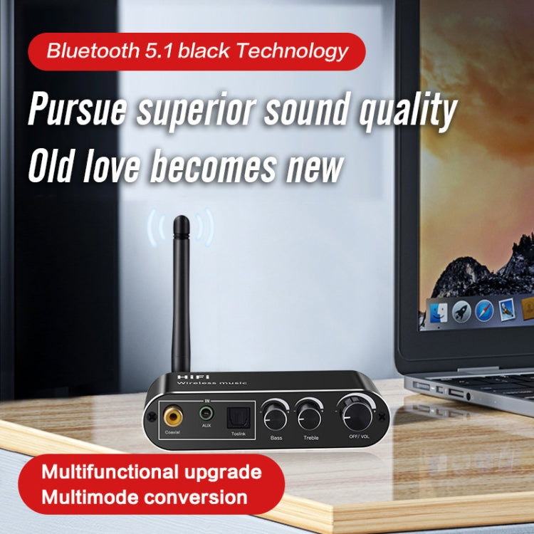 T01 Bluetooth 5.1 RCA Receiver Audio Converter Supports U Disk Remote Control