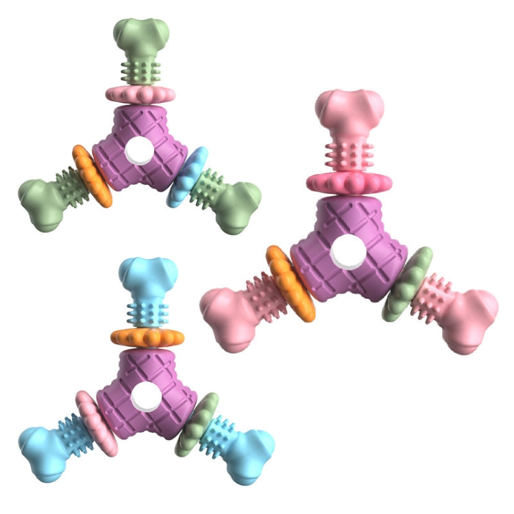 BG5053 Triangular Bone Shape Pet Chewing Toy Dog Teething Stick Random Color Delivery, Color: