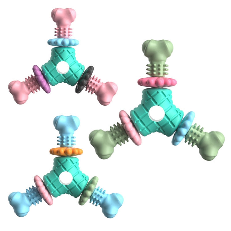 BG5053 Triangular Bone Shape Pet Chewing Toy Dog Teething Stick Random Color Delivery, Color: