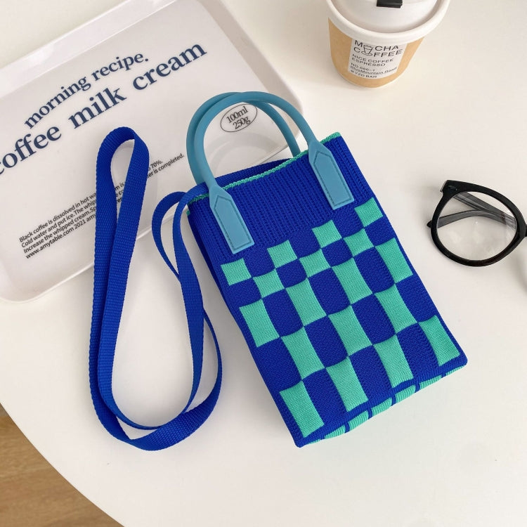 Woven Mini Single-Shoulder Phone Bag Spring Summer Cute Color Matching Handbag