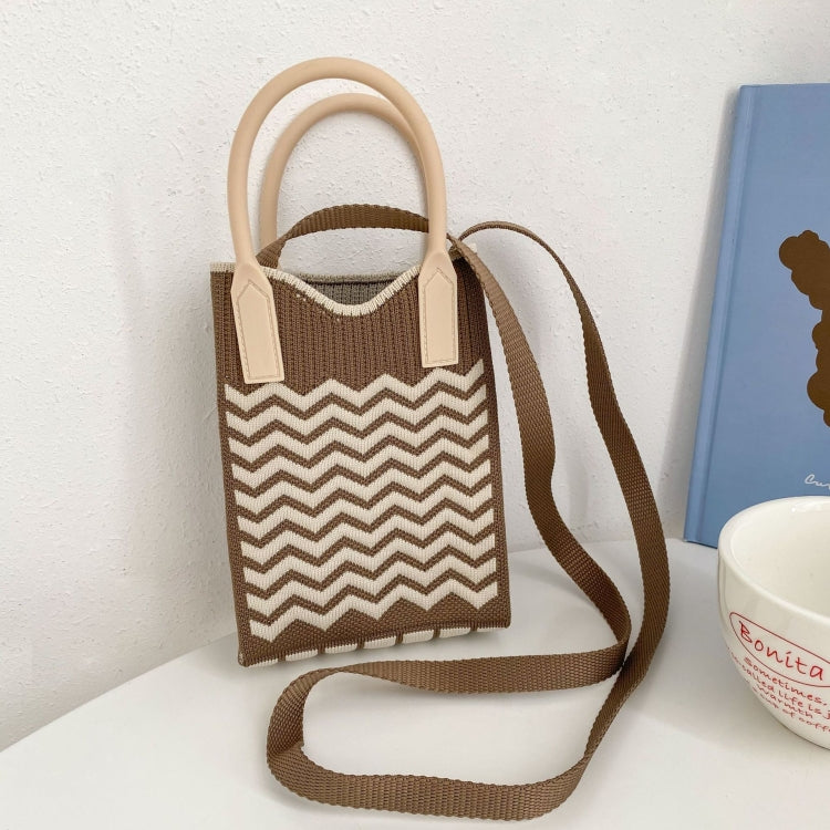 Woven Mini Single-Shoulder Phone Bag Spring Summer Cute Color Matching Handbag