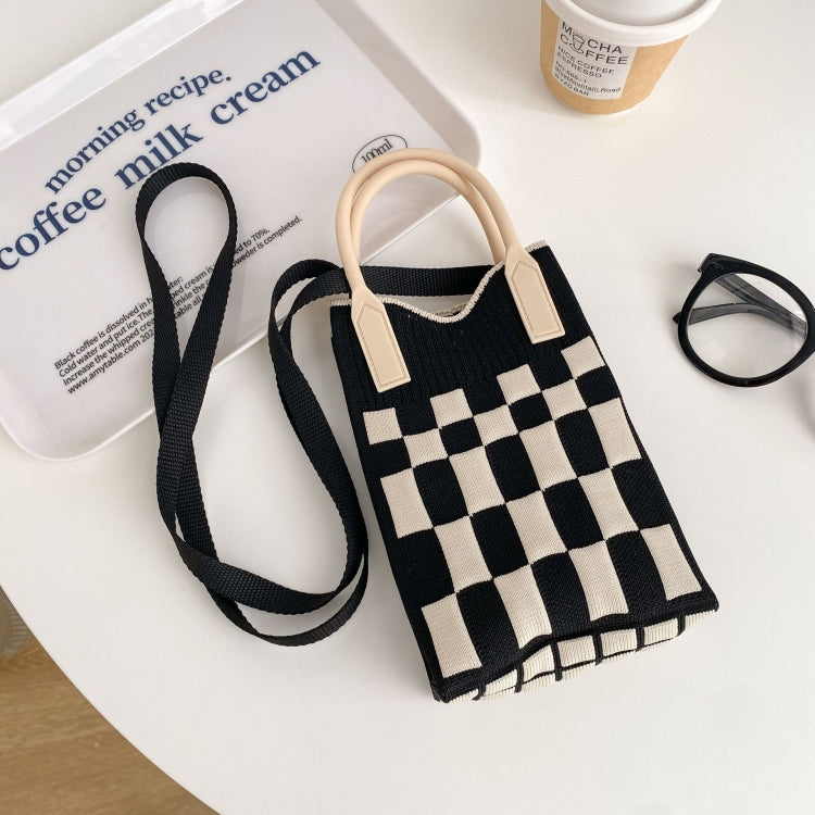 Woven Mini Single-Shoulder Phone Bag Spring Summer Cute Color Matching Handbag