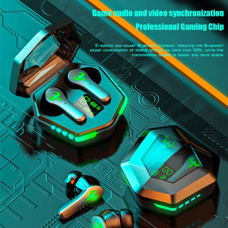 N35 TWS Colorful Light In-Ear Low Latency Wireless Bluetooth Game Earphones, Style: