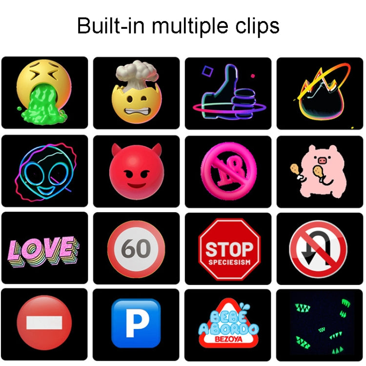 LED Dynamic Emoji Car Bluetooth Display Screen 5V USB Interface