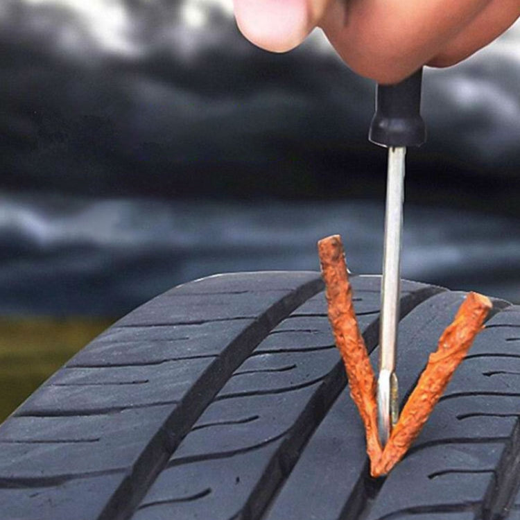 10sets Long Car Fast Tire Patch Adhesive Strips Motorcycle Bike Adhesive Strip Tire Repair Tools