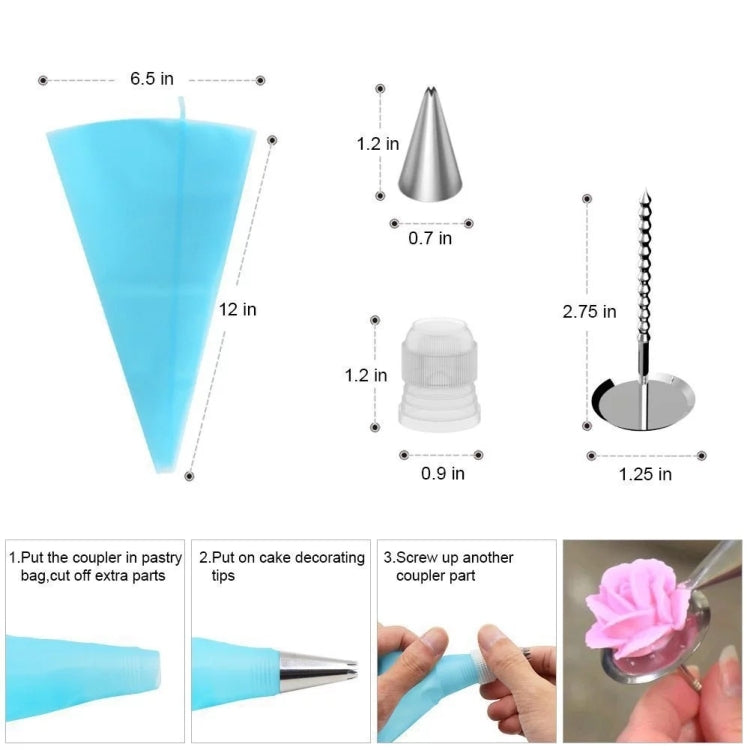 35 In 1 Aluminum Alloy Cake Turntable Piping Tip Set DIY Baking Tools