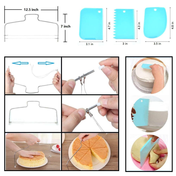 357 In 1 Aluminum Alloy Cake Turntable Piping Tip Set DIY Baking Tools