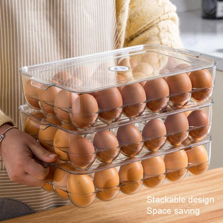 PET with Lid 24 Grids Egg Storage Box Refrigerator Egg Fresh Box