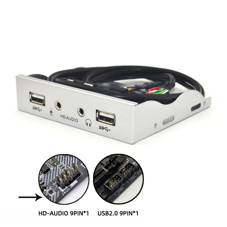 3.5-Inch 2 USB 2.0+HD AUDIO Port Desktop PC Case Floppy Drive Front Panel