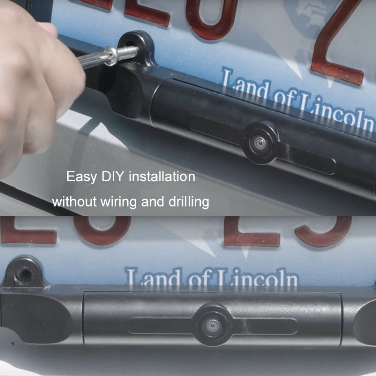 Solar Integrated License Plate Wireless Transmission Camera Reversing Display