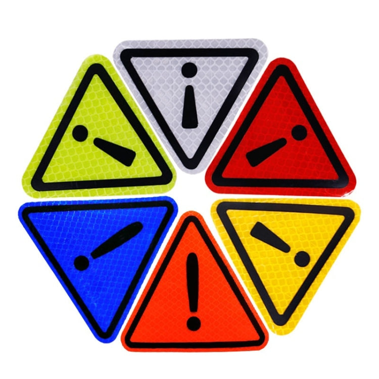 10pcs Car Tail Triangle Reflective Stickers Safety Warning Danger Signs Car Stickers