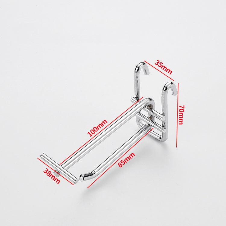 10pcs Stainless Steel Color Dual Line Meged Hook, Size: