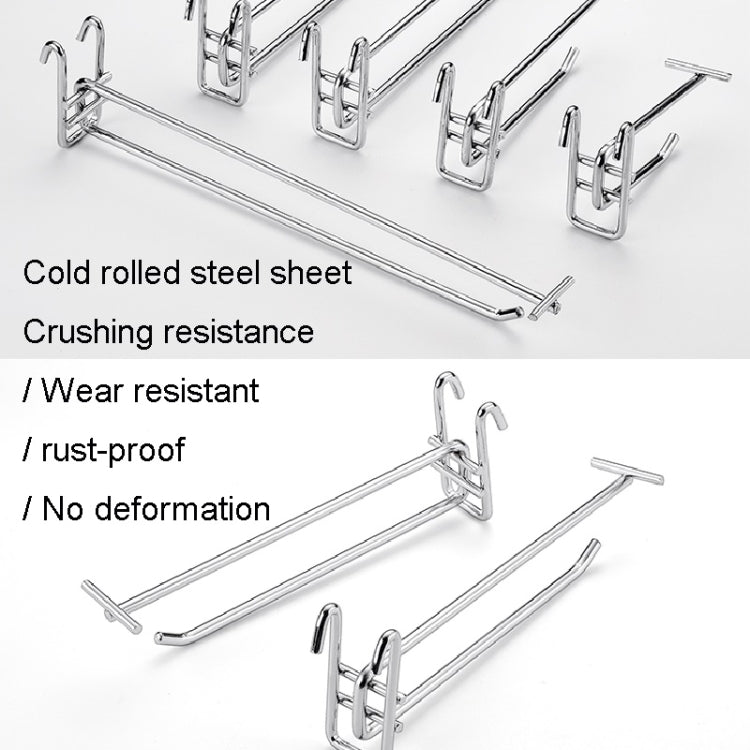 10pcs Stainless Steel Color Dual Line Meged Hook, Size: