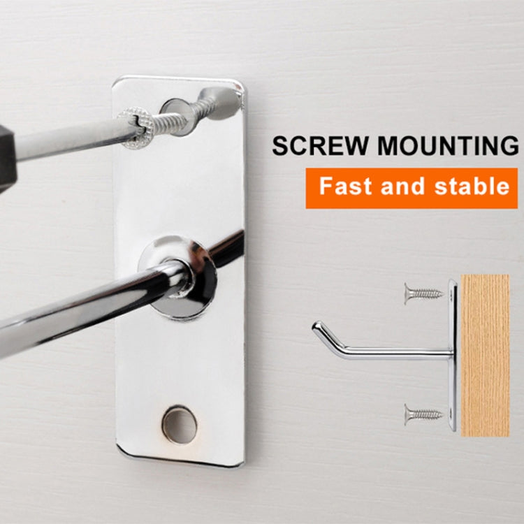 10pcs 4mm Thick Nail Wall Display Jewelry Hooks Single Wire Hook, Length: