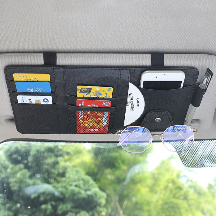 Car Sun Visor Decorative Storage Bill Glasses Holder, Color: