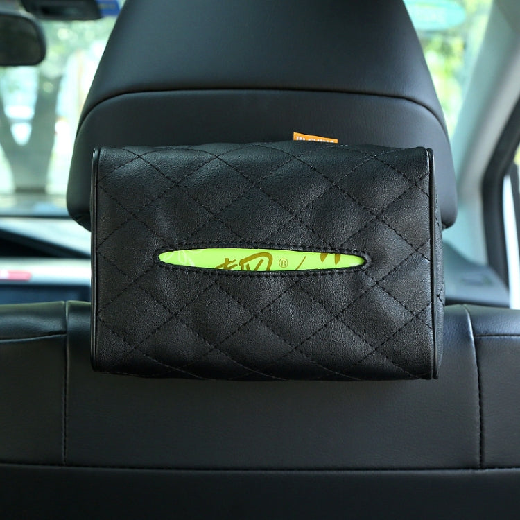 Car Sun Visor Armrest Box Hanging Leather Tissue Box