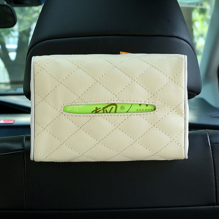 Car Sun Visor Armrest Box Hanging Leather Tissue Box