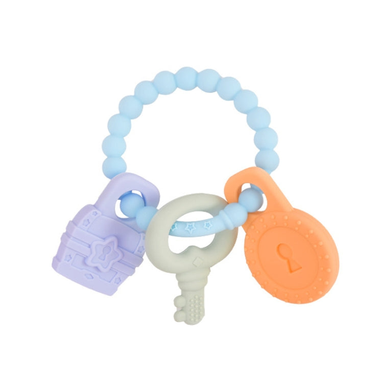 Infant Baby Teether Comfort Anti-eating Hand Bracelet Key Shape Molar Silicone Toy