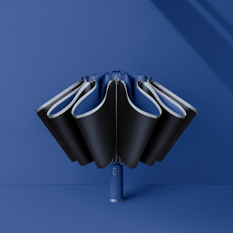 Fully Automatic Vinyl Reverse Rain Or Shine Reverse Umbrella, Color: