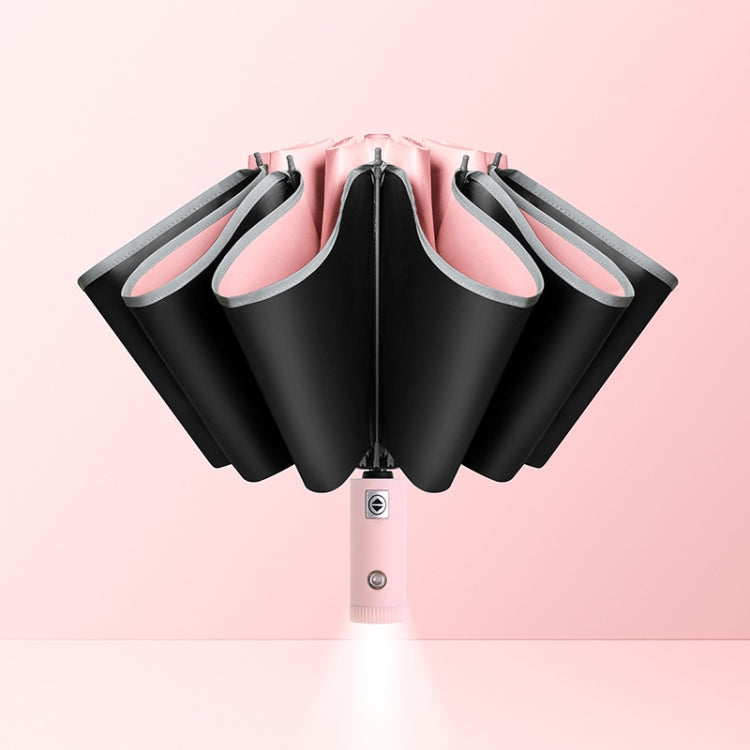 Fully Automatic Vinyl Reverse Rain Or Shine Reverse Umbrella, Color: