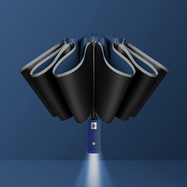 Fully Automatic Vinyl Reverse Rain Or Shine Reverse Umbrella, Color: