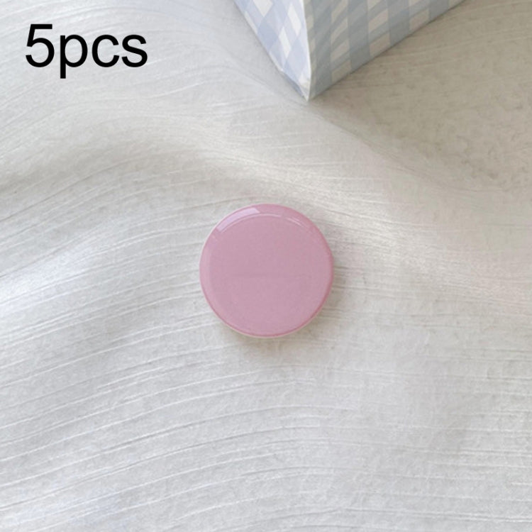 5pcs Solid Color Drop Glue Airbag Bracket Mobile Phone Ring Buckle