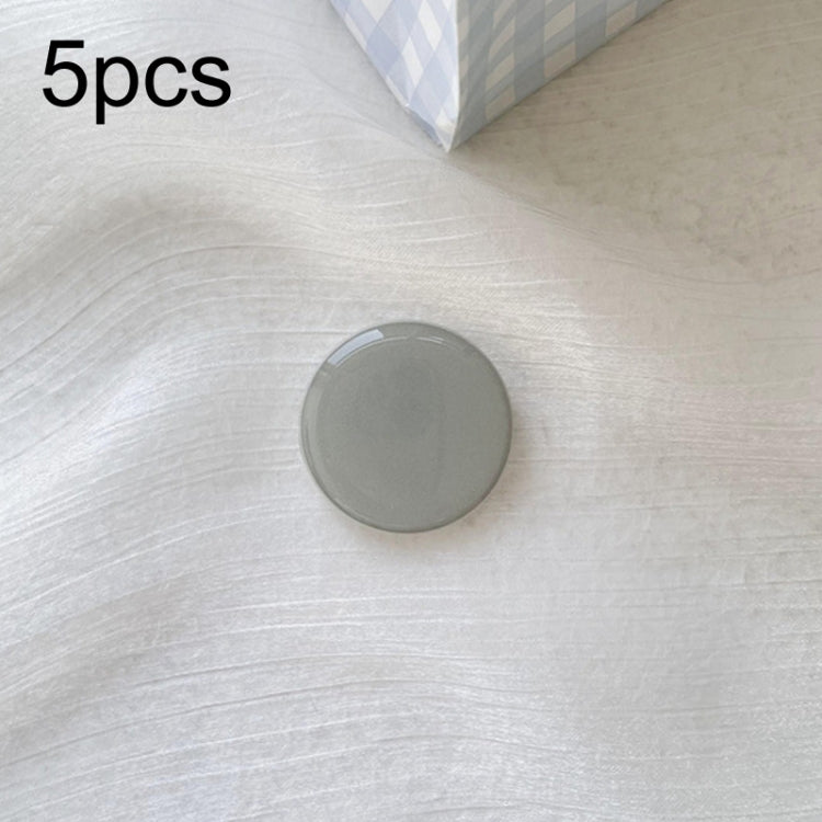 5pcs Solid Color Drop Glue Airbag Bracket Mobile Phone Ring Buckle