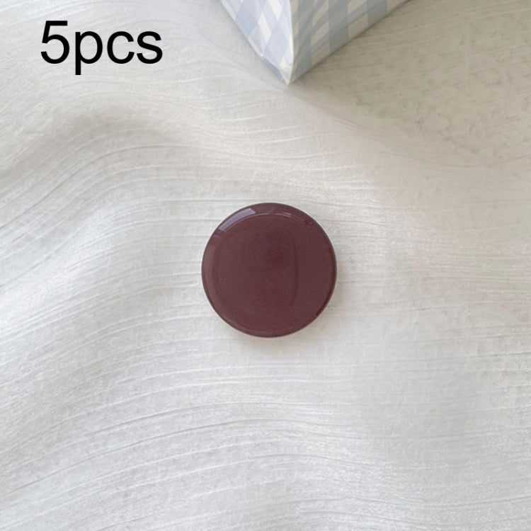 5pcs Solid Color Drop Glue Airbag Bracket Mobile Phone Ring Buckle