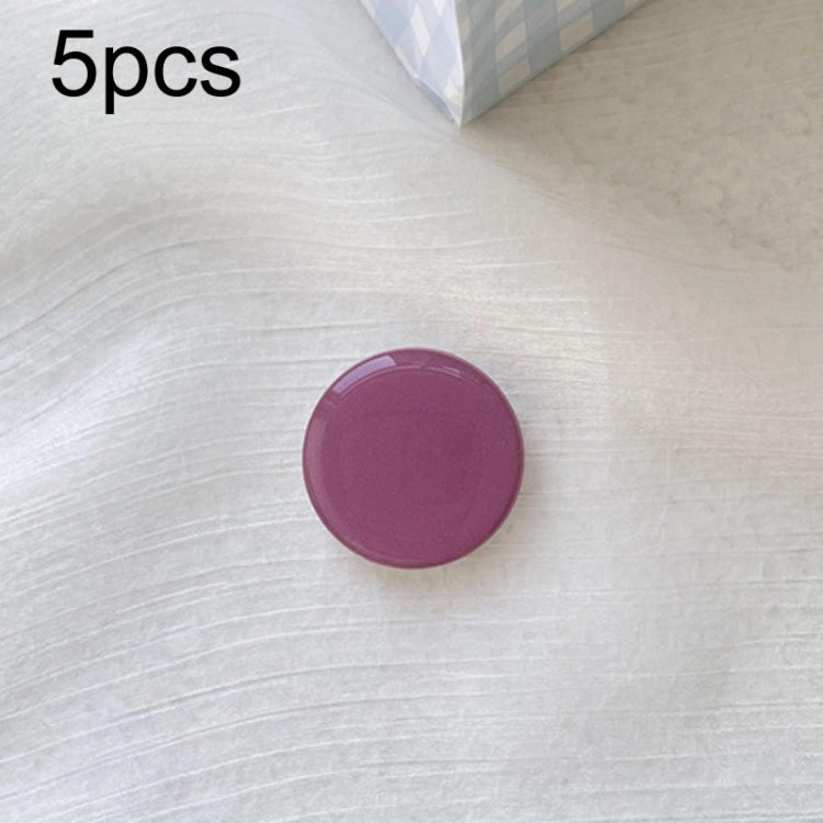 5pcs Solid Color Drop Glue Airbag Bracket Mobile Phone Ring Buckle