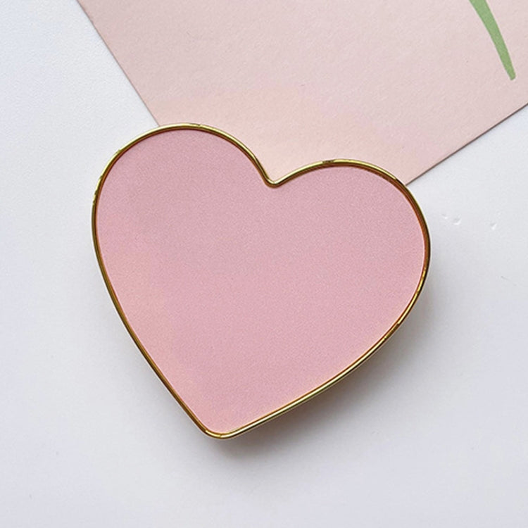 2pcs Electroplated Gold Trimmed Heart Shaped Retractable Cell Phone Buckle Air Bag Bracket