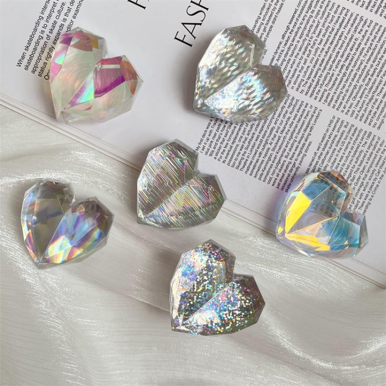 2pcs 3D Loving Heart Airbag Bracket Desktop Support Finger Ring Clasp Cell Phone Holder