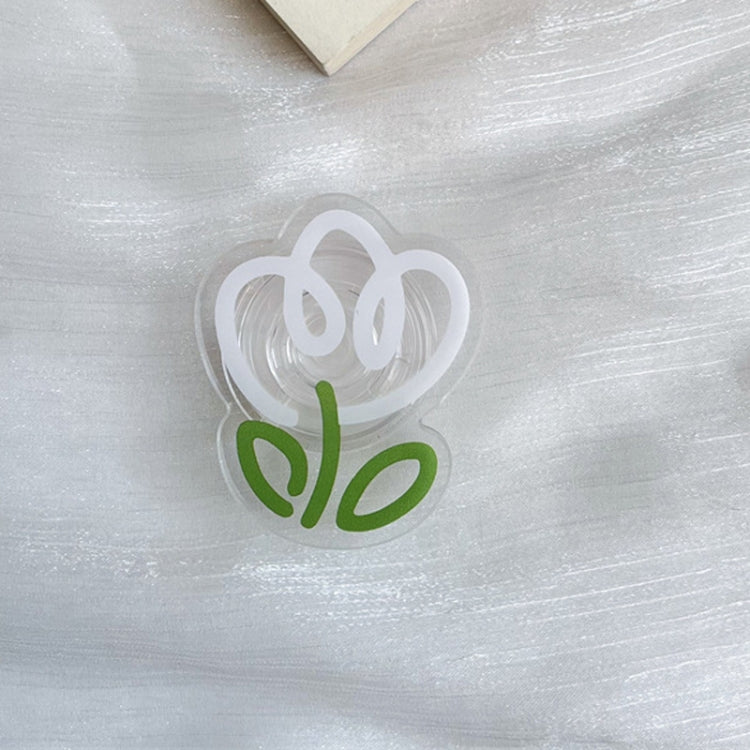5pcs Transparent Colored Tulip Flower Airbag Support Desktop Can Retractable Back Paste Phone Bracket