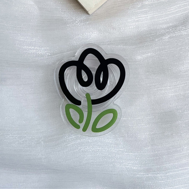 5pcs Transparent Colored Tulip Flower Airbag Support Desktop Can Retractable Back Paste Phone Bracket