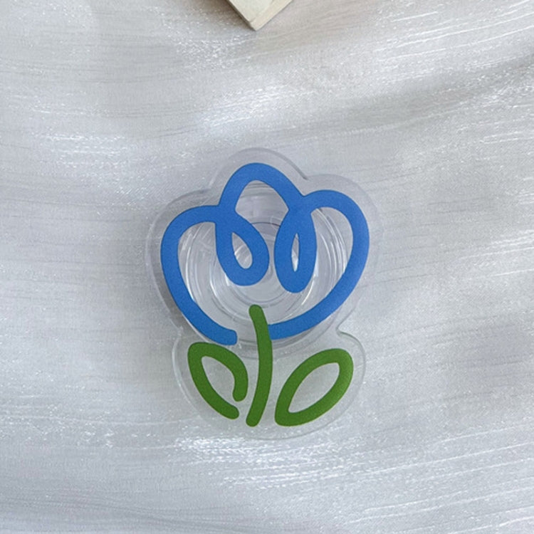 5pcs Transparent Colored Tulip Flower Airbag Support Desktop Can Retractable Back Paste Phone Bracket