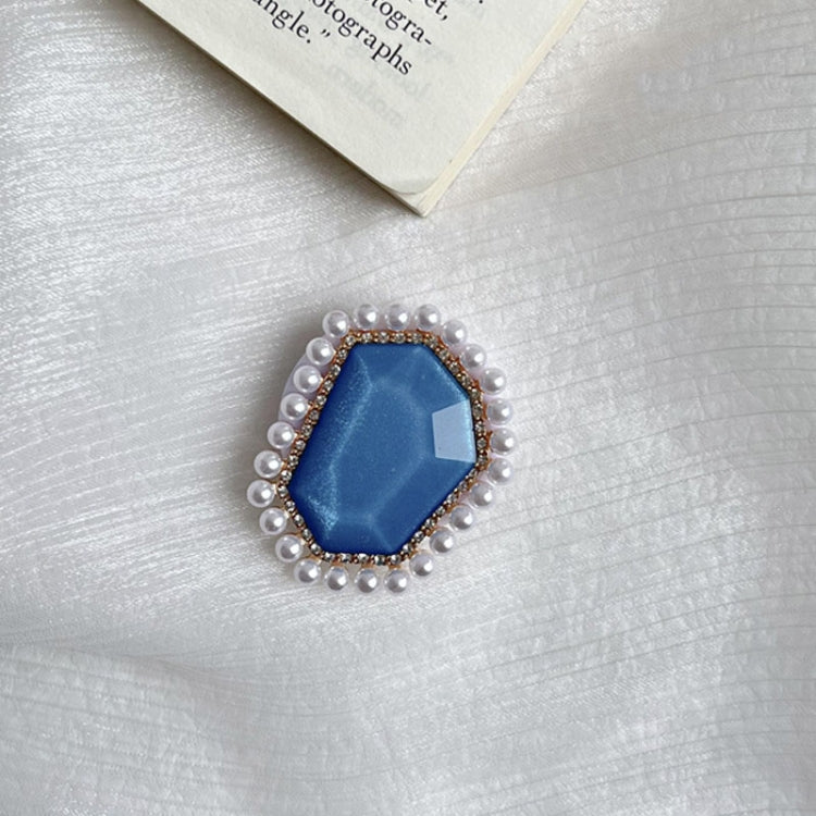 2pcs Pearl Diamond Airbag Phone Holder Lazy Desktop Retractable Ring Buckle Bracket