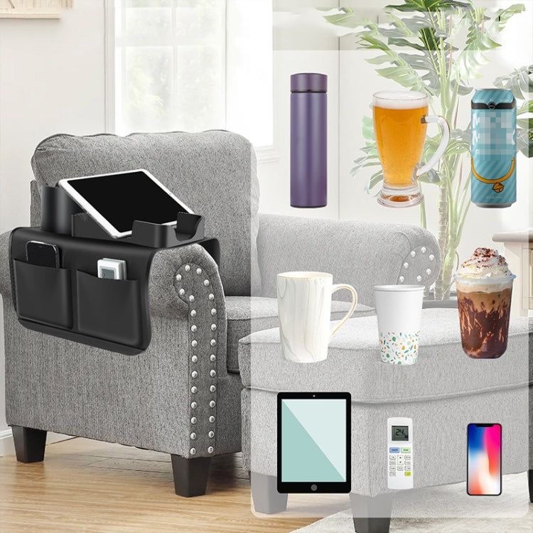 Upgrade Couch Cup Holder Tray Silicone Anti-Slip Sofa Armrest Tray(53 x 32 cm)