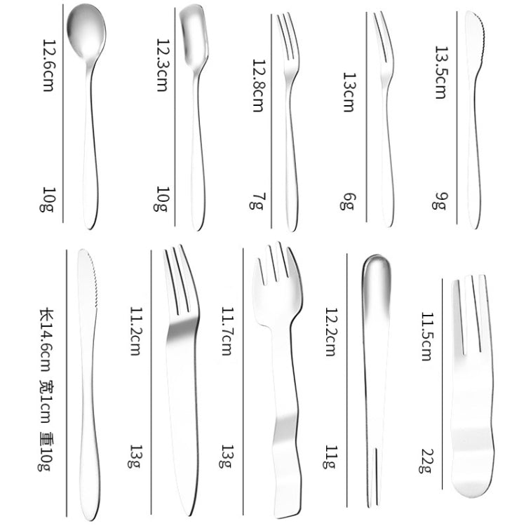 16pcs/set Stainless Steel Cake Knife Fork Set Cake Spoon Moon Cake Knife Fork