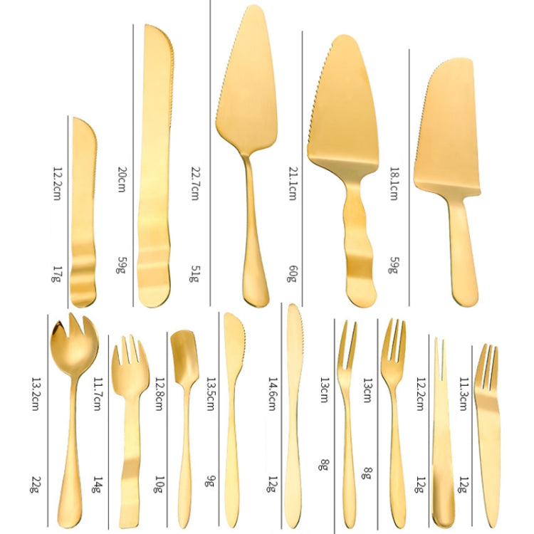 14pcs/set Stainless Steel Cake Moon Cake Knife Fork Dessert Cake Baking Tools