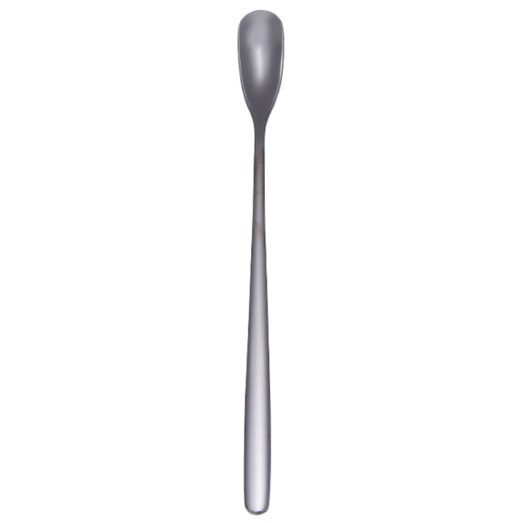 17cm 304 Stainless Steel Spoon Coffee Square Head Spoon Long Handle Mixing Spoon, Color: