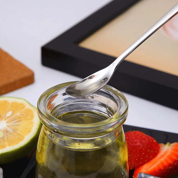 17cm 304 Stainless Steel Spoon Coffee Square Head Spoon Long Handle Mixing Spoon, Color: