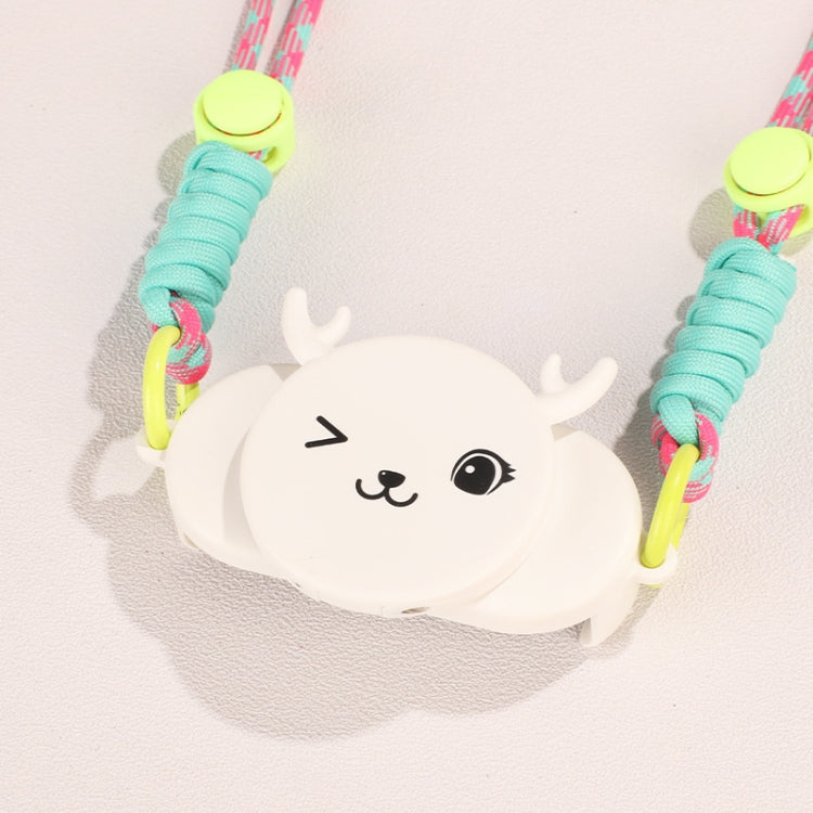 Rotatable Back Clip Oblique Phone Anti-lost Lanyard with Makeup Mirror