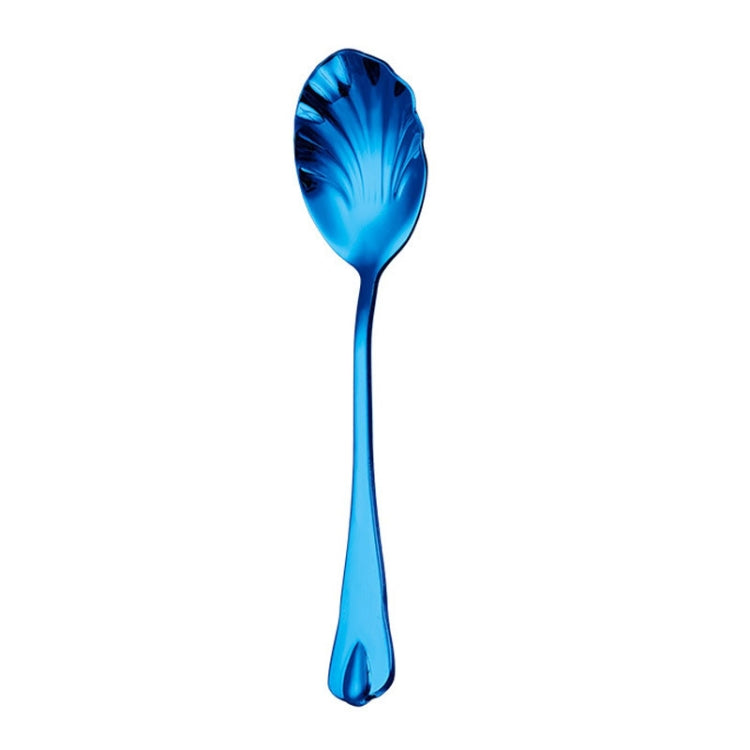 2pcs Stainless Steel Water Droplet Shell Spoon Ice Cream Spoon Coffee Mixing Spoon, Color:
