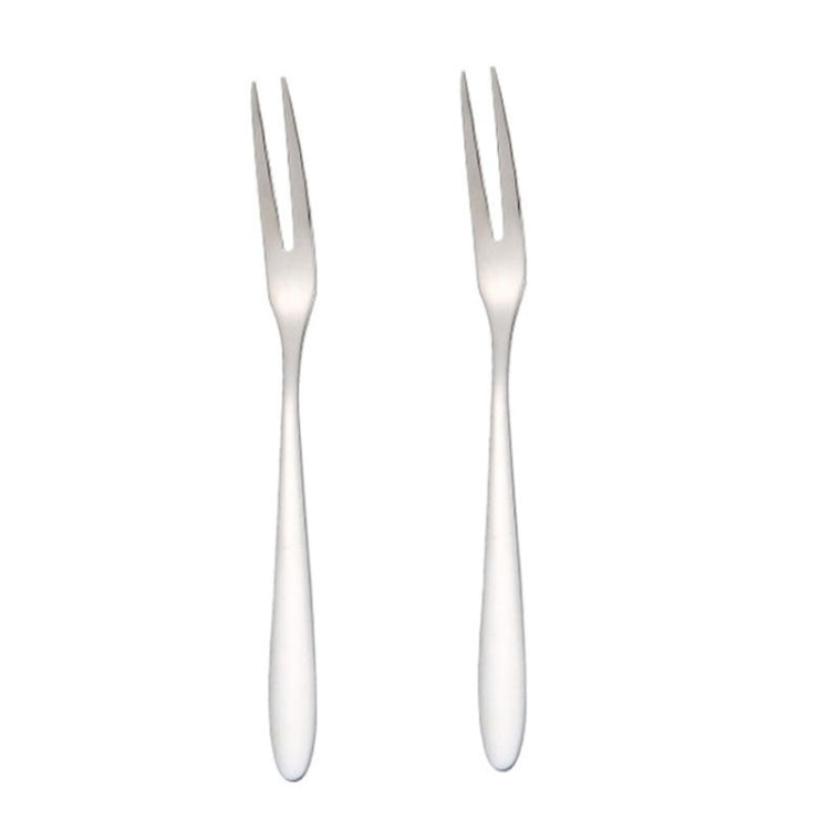 304 Stainless Steel Fruit Cake Fork Plating Titanium Tableware, Color: