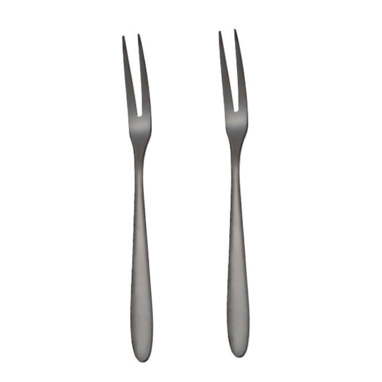 304 Stainless Steel Fruit Cake Fork Plating Titanium Tableware, Color: