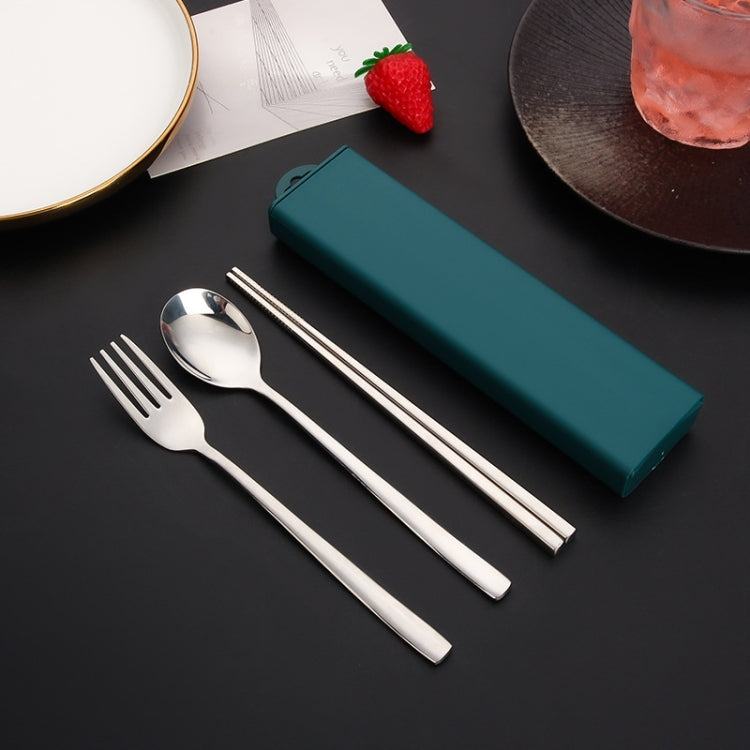 3pcs/set 316 Stainless Steel Portable Tableware Drawing Spoon Chopsticks Fork