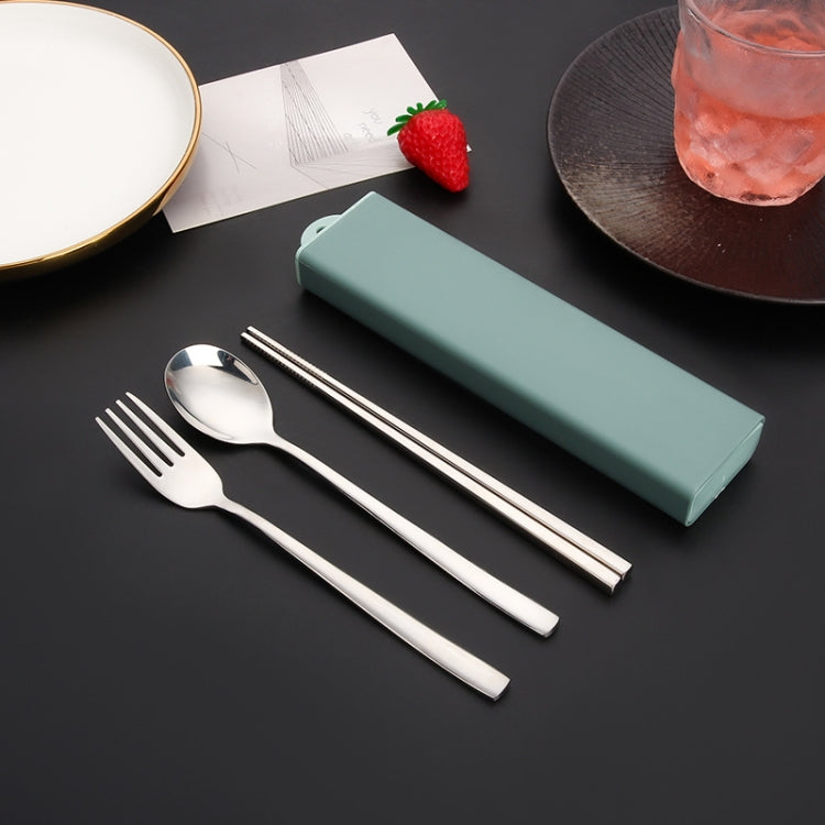 3pcs/set 316 Stainless Steel Portable Tableware Drawing Spoon Chopsticks Fork