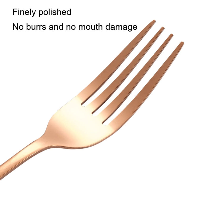 16pcs/set Carton Boxed Gold-Plated Stainless Steel Knife and Fork Set Western Cutlery, Color: